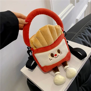 2023 дамски Чанти домашно сладко чанта за играчки с лечебна храна ins Дамски плюшен ръчна чанта през рамо за почивка в покрайнините на мультяшная малка чанта Изображение