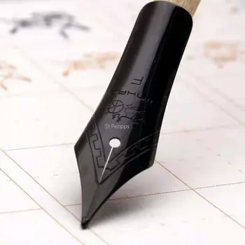 1бр #5 Размер на черна писалка с чернильным фитил F Перо Канцеларски материали, ученически пособия Изображение