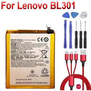 за Lenovo-мобилен телефон с батерия модел BL301 батерия за Lenovo K6 Enjoy L38082 8082 BL301 Изображение