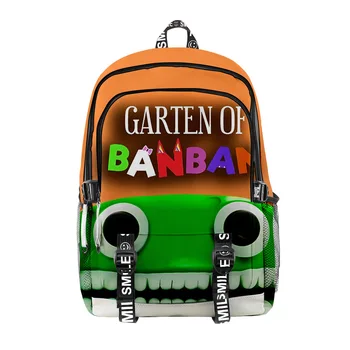 3D Принт Garten of Banban Раница за начално училище, училище раница за момчета и момичета, юноши пътна чанта за лаптоп с шарени аниме Изображение