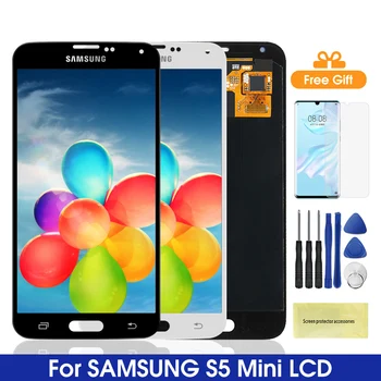 Мини-дисплей Super AMOLED S5, за Samsung Galaxy S5 Mini G800 G800F G800H LCD сензорен дисплей, Дигитайзер, В Събирането, Панел Изображение