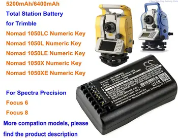 5200 mah/6400 mah Батерия за Spectra Precision Focus 6, Focus 8, За Trimble Nomad 1050LC, 1050L, 1050LE, 1050X, 1050XE Изображение