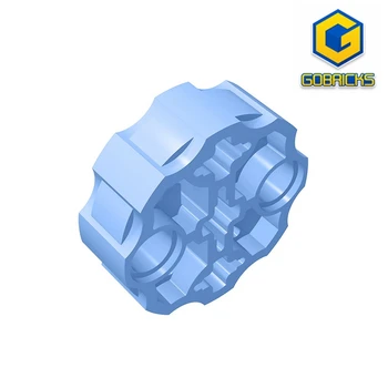 Gobricks GDS-1074 Технически, свързващ блок за ос Кръг с дупки за 2 контакти и 3 оси, съвместими с lego 98585 31511 31520 Изображение
