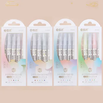 5 цвята/кутия, комплект кавайных орел маркери, флуоресцентни химикалки цвят на Тестени изделия, японски сладки канцеларски маркери в стил манга Изображение