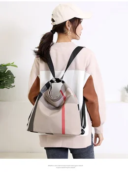 Nueva multifuncional de celosía mochila bolso de las mujeres bolso de hombro Casual mochila de viaje Изображение