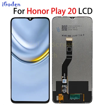 Нов за Huawei Honor Play 20 LCD сензорен дисплей, Дигитайзер с рамка за 6,26 