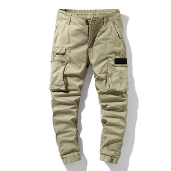 Работно облекло 23SS, свободни панталони в стил милитари в ретро стил с множество джобове, модерен Класически мъжки панталони с бродирани компас с високо качество Изображение