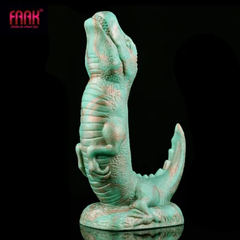 Вибратор FAAK Dragon с силиконовата аналната тапа на присоске, Многоцветни секс-играчки за стимулация на клитора за жени, Масаж на простатата за мъжете Изображение