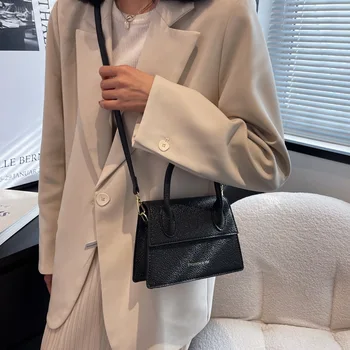 Чанта за малък размер, дизайн, клатч с една дръжка, женствена чанта през рамо, обикновен дамски чанти за ръце Изображение