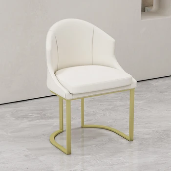 Модерни минималистичные трапезни столове, дизайнерски метално кресло за мениджъри, с гръб, Луксозна мебел за почивка, ергономична кухненски мебели Silla Comedor Изображение