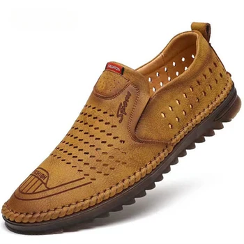 Модерен мъжки ежедневни обувки, градинска дишаща удобни мъжки обувки от изкуствена кожа, пролетни мъжки маратонки, мъжки обувки за кънки 39-44 Изображение