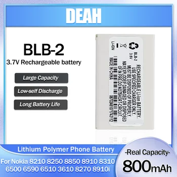 1 бр. BLB-2 BLB2 BLB 2 Взаимозаменяеми Батерия за Телефон Nokia 6590 5210 6500 6510 3610 7650 8270 8910 8910i 8210 6590i Литиеви Елементи Изображение