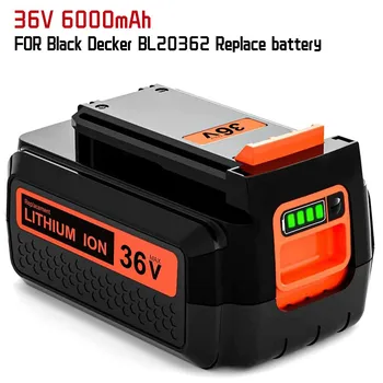36v 6000ah акумулаторна батерия за подмяна на black decker 36v bl20362 bl2536 lbxr36 lbx1540 lbx2540 lbx36 com indicador led Изображение