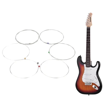 Китарните струни Orphee RX15 6 бр. Комплект струни за електрическа китара (.009-.042) От никелевого сплав свръхлеки напрежение Изображение