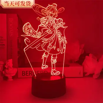 Точков ефект Genshin около Кэцин ХуТао Барбара Уенди Zhongli Cosplay подарък за рожден ден с лампа Изображение