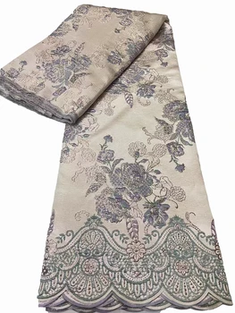 Нова цветна жаккардовая плат с релефни изображения на цветчета, елегантно висококачествено рокля чонсам, дизайнерски кърпа, за разходки Изображение