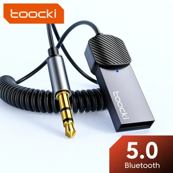 Автомобилен Приемник Tooci Bluetooth, Aux Адаптер USB Конектор 3,5 мм Безжичен Авто БТ 5,0 Хендсфри за Автомобилен Приемник, Високоговорител Изображение