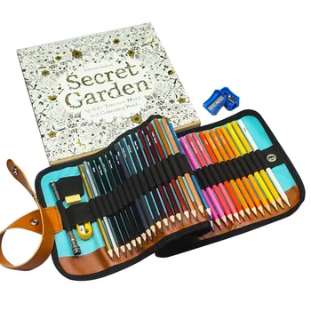 Нов 50-цветен дървен цветен молив с шестигранным маслен грифелем, комплект цветни моливи за художествен стенопис Изображение