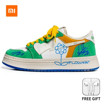 Xiaomi Youpin Casual Sneakers for Men Shoes 2023 Summer Mesh Graffiti Flower Shoes for Men Ежедневни маратонки мъжки Xiaomi Изображение