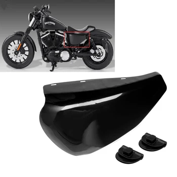 Мотоциклет фенер Black, наляво, капак на отделението за батерията, обтекател за Harley Sportster Iron XL 883 1200 2014-2021 Изображение