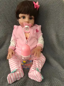 48 см, изцяло от силикон, винил кукли Reborn Baby, реалистична кукла-принцеса, детски играчки за момичета, Подаръци за Детски рожден ден, Bebe Преродения Изображение