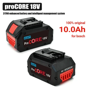 100% висококачествена литиево-йонна акумулаторна батерия 18V 10.0 Ah GBA18V80 за акумулаторни дрелей Bosch 18 Volt MAX с електрически люк Изображение