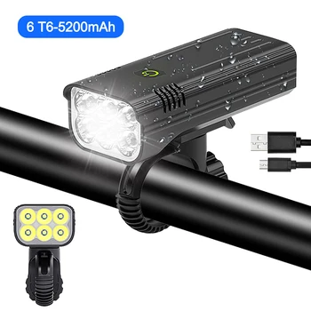 Водоустойчив 3LED/5LED/6LED USB предната велосипедна фаровете с функция Power Bank, велосипеди фенерче, велосипедна лампа за нощно каране, велосипедна лампа за сигурност Изображение