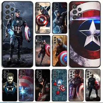 Седалките Marvel Heroes Капитан Америка за Samsung Galaxy а a53 A54 A52 A12 A13, A32 A33 в а23 A51 A71 A21 A31 A32 A72 A11 A22 4G 5G Изображение