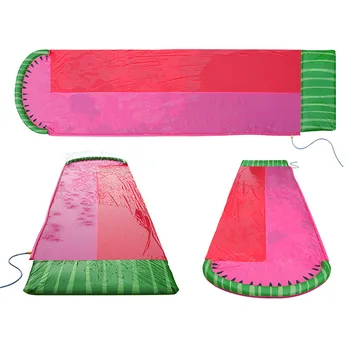Scatter водна пързалка с диня, страничен отвор за пръскане, Двойна детска подложка за пръскане на тревата Изображение