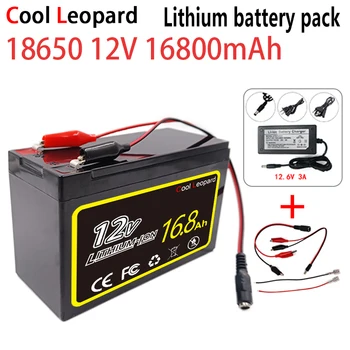 12 Батерия 16800 mah 18650 литиево-йонна Акумулаторна Батерия Акумулаторна Батерия За Слънчева Енергия Батерията Электромобиля + Зарядно устройство 12.6v3A Изображение