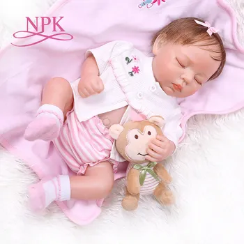 48 см bebe реалистичен возрожденный мек слайсон за цялото тяло, реалистична ръчно рисувани сън на бебето, анатомично правилна Изображение