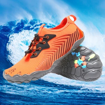 2023 Мъжки водна обувки, нескользящая дамски водна обувки, бързо съхнещи плажни обувки за плуване, градинска риболов, леки, Безплатна доставка Изображение